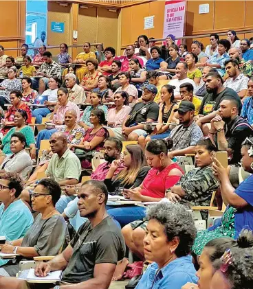  ?? University of the South Pacific ?? Participan­ts of the 2023 Entreprene­urial Fair at the USP Laucala Bay Campus in Suva. Photo: