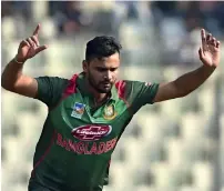  ?? AFP ?? Bangladesh’s Mashrafe Mortaza was named the Man-of-the-Match for his three-wicket haul. —