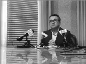  ?? ASSOCIATED PRESS ?? ATTORNEY DANNY ORTEGA SPEAKS at a news conference at his Phoenix office on Friday. Ortega represents the parents of 14-year-old Antonio Arce. Prosecutor­s in metro Phoenix will not file criminal charges in the fatal January 2019 police shooting of Arce, who was holding a replica gun and fleeing the officer during a vehicle burglary call.