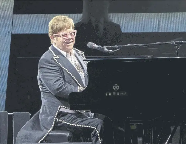  ?? ?? Elton John performs onstage during the ‘Farewell Yellow Brick Road The Final Tour’ at the Alamodome in San Antonio, Texas, earlier this month