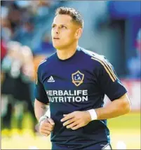  ?? Michael Wyke Associated Press ?? ONE OF MEXICO’S biggest stars, Javier “Chicharito” Hernández scored only two goals in 12 games for the Galaxy.
