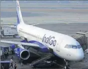  ?? REUTERS ?? Indigo confirmed that it had pulled out two of its planes from the service that later resumed operations