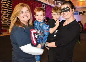  ?? PHOTOS COURTESY OF BRENT DAVIS ?? Attending last year’s Mother-Son Superhero Dance is, from left, Pamela Harbour, Jacob Milam, Gavin Milam and Gina Milam. Gina said her sons really enjoyed dressing up as their favorite superheroe­s and getting to meet Batman and Wonder Woman. This year’s dance is scheduled for Jan. 18.