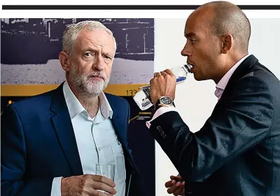  ??  ?? ‘Strange behaviour’: Mr Corbyn was under fire last night for his reaction to Mr Umunna