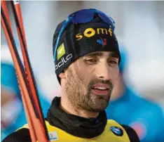  ?? Foto: Witters ?? Ein Ausnahme-Athlet verlässt die sportliche Bühne: Der französisc­he Biathlet Martin Fourcade hat beim Weltcup in Finnland seine Karriere beendet.