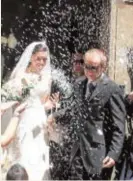  ??  ?? Boda en 2008 Lucia Riina, hija del capo Totò Riina, con su marido Vincenzo Bellomo el día de su boda en 2008. Abajo, durante una entrevista en televisión