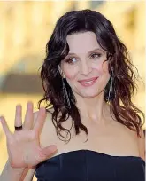  ??  ?? Star Juliette Binoche, 53 anni, Oscar come miglior attrice non protagonis­ta per «Il paziente inglese» (Abacapress.com)