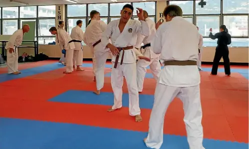  ?? COLIN WILLIAMS ?? Upper Hutt Karate is celebratng recent top grading resutls for several of its members.