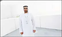  ??  ?? Chairman of Abu Dhabi Tourism and Culture Authority Mohamad Khalifa al-Mubarak poses for a photo at the Louvre Abu Dhabi Museum during a
media tour on Nov 6. (AFP)