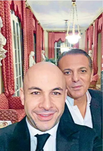  ?? ?? Selman Turk, left, and Tarek Kaituni during a visit to a royal residence, thought to be Frogmore House, in February 2020