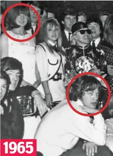  ?? ?? Early days of fame: The young Mick Jagger and Cilla, both circled, at the NME poll winners concert