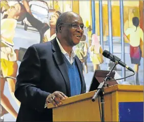  ?? Picture: BRIAN WITBOOI ?? POPULAR SPEAKER: Professor Barney Pityana addresses a full hall at the South End Museum for the George Botha Memorial Lecture earlier this year