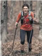  ?? ?? ▼ The British ultra-runner Jasmin Paris became the first woman to finish the Barkley Marathons in the US