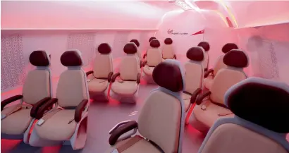  ?? —KT file ?? Interior of a Hyperloop model. Experts say the lightening-speed transit system will revolution­ise travelling in the UAE.