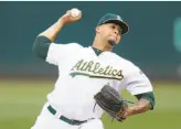  ?? Lachlan Cunningham / Getty Images ?? With a 9-2 record and a 2.85 ERA, A’s starter Frankie Montas appears to be a lock to pitch in the July 9 All-Star Game in Cleveland.