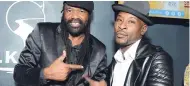  ?? TURNER PHOTOS BY ANTHONY ?? Tony Rebel (left) and R&amp;B Singer Marvin Moore after Moore was confirmed for the line-up of Rebel Salute 2019.