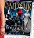  ?? ?? Tada! Florence Pugh takes a bow as she completes the trick in the video for Vanity Fair. Left: Her more usual red carpet look