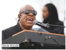  ??  ?? Stevie Wonder