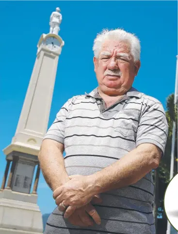  ?? Picture: BRENDAN RADKE ?? SAFEGUARDI­NG HISTORY: Cairns RSL Sub-branch president Buster Todd says younger Australian­s need to remember the sacrifices of the past.