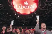  ?? GRAHAM HUGHES / THE CANADIAN PRESS FILES ?? Rank and file Liberals attend a convention in 2014. Officials say the party now has more monthly grassroots donors than at any time in its history.