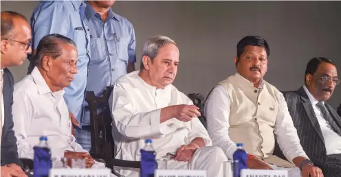  ??  ?? BJD president and Odisha chief minister Naveen Patnaik is giving a tough fight to the BJP and Congress while striving to retain power without any tie- ups.