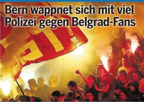  ??  ?? Die Fans von Roter Stern Belgrad sind für ihre feurigen Choreos berüchtigt, einige schrecken auch vor Gewalt nicht zurück.