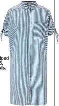  ??  ?? Long striped shirt, £55, johnlewis. com