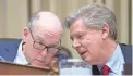  ?? AFP/GETTY IMAGES ?? House Energy and Commerce Committee Chairman Greg Walden, R-Ore., left, got $27,000; Rep. Frank Pallone, D-N.J., the top Democrat, received $7,000.