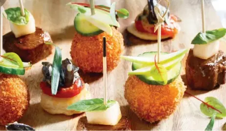  ?? DAVID DE STEFANO ?? These luscious little panko-crusted goat cheese balls only take an hour to prepare, but leave a lasting impression.