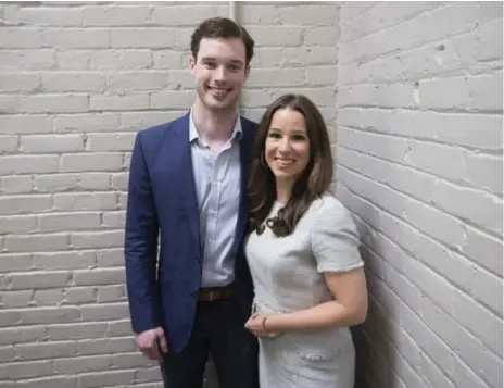  ?? BERNARD WEIL/TORONTO STAR ?? Liam Tobin and Chilina Kennedy perform together for the first time as Gerry Goffin and Carole King in the Mirvish musical