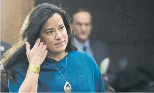  ?? SEAN KILPATRICK THE CANADIAN PRESS FILE PHOTO ?? Jody Wilson-Raybould, in her memoir, “Indian in the Cabinet,” depicts herself as a lone defender of legal principle, though she has yet to spell out what exactly that principle is, David Olive writes.