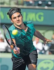  ?? LYNNE SLADKY/ASSOCIATED PRESS FILE PHOTO ?? Roger Federer watches his forehand shot in March at the Miami Open in Key Biscayne, Fla. Since returning from injury, Federer has gone 24-4 and won four titles.