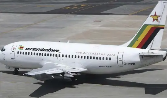  ??  ?? Air Zimbabwe is saddled with a US$341 million debt.