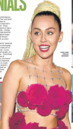  ?? PHOTO: CHRIS PIZZELLO/ INVISION/AP ?? Ellen DeGeneres had invited Miley Cyrus (R) on her popular chat show, The Ellen DeGeneres Show