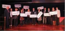  ??  ?? A total of 11charitie­s were presented with $10,000checks at the Saratoga Casino Hotel’s Make A Difference holiday luncheon on Tuesday afternoon in Vapor.