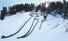  ??  ?? Many Olympians have trained at the jumps at Howelsen Hill next to downtown Steamboat Springs. Steamboat Pilot file