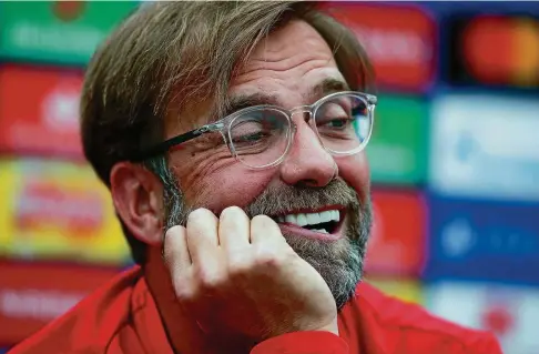  ?? FOTO: DAVE THOMPSON/DPA ?? Jürgen Klopp, Trainer des FC Liverpool, steht zum zweiten Mal in Folge im Finale der Champions League.