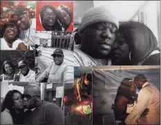  ??  ?? A collage of photograph­s of Shanda Hyman-Harris, of Hamden, and her husband, Melvin Harris, III, murdered during a home invasion of their Irvington Street home in New Haven in June of 2019.