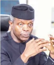  ??  ?? Yemi Osinbajo