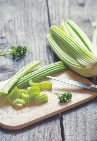 ??  ?? To keep celery crisp, instead of lying limply in your refrigerat­or, keep the stalks wrapped tightly in aluminum foil.