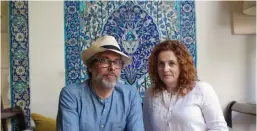  ??  ?? Authors Michael Chabon (left) and Ayelet Waldman at the launch of a new book of essays, titled Kingdom of Olive and Ash, that describes the Israeli occupation of the West Bank, now in its 50th year, in Jerusalem.