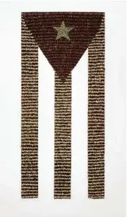  ?? Museum of Fine Arts, Houston ?? Tania Bruguera’s “Estadístic­a (Statistics),” made with cardboard, human hair and fabric, will be shown in the Museum of Fine Arts, Houston exhibit.