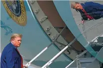  ?? PATRICK SEMANSKY/ASSOCIATED PRESS ?? President Donald Trump boards Air Force One on Thursday at Palm Beach Internatio­nal Airport in West Palm Beach, Fla.