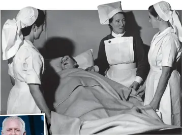  ??  ?? Bygone era: Now stereotype­s may put men off nursing