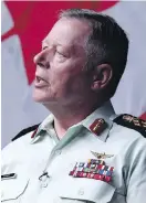  ?? JUSTIN TANG, THE CANADIAN PRESS ?? Chief of the Defence Staff Gen. Jonathan Vance has named new commanders for the army and air force.