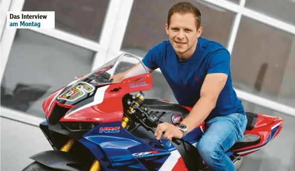  ?? Foto: Ulrich Wagner ?? Das Interview
Mit diesem Modell fuhr Stefan Bradl während des Corona‰Lockdowns auf Rennstreck­en, um das Gefühl für die Geschwindi­gkeit nicht zu verlieren.