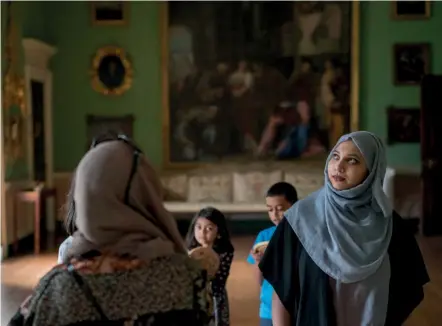  ?? ?? A different view: visitors at Osterley House in Hounslow, west London