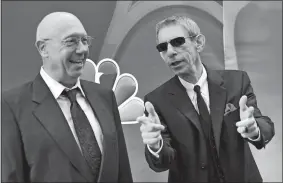  ?? PHOTO BY EVAN AGOSTINI/INVISION/AP, FILE ?? Actors Dann Florek, left, and Richard Belzer from “Law & Order: SVU” attend the NBC Network 2013 Upfront at Radio City Music Hall on May 13, 2013, in New York. Belzer, the longtime stand-up comedian who became one of TV’s most indelible detectives as John Munch in “Homicide: Life on the Street” and “Law & Order: SVU,” has died at age 78. Belzer died Sunday at his home in southern France, his longtime friend Bill Scheft told The Hollywood Reporter.