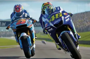  ??  ?? Grafisch nicht Spitzenkla­sse, dafür detailreic­h: «MotoGP 17» kann als Rennspiel-Simulation überzeugen.