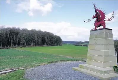  ??  ?? The Mametz Wood war memorial, northern France, which honours those who fell in the battle 100 years ago